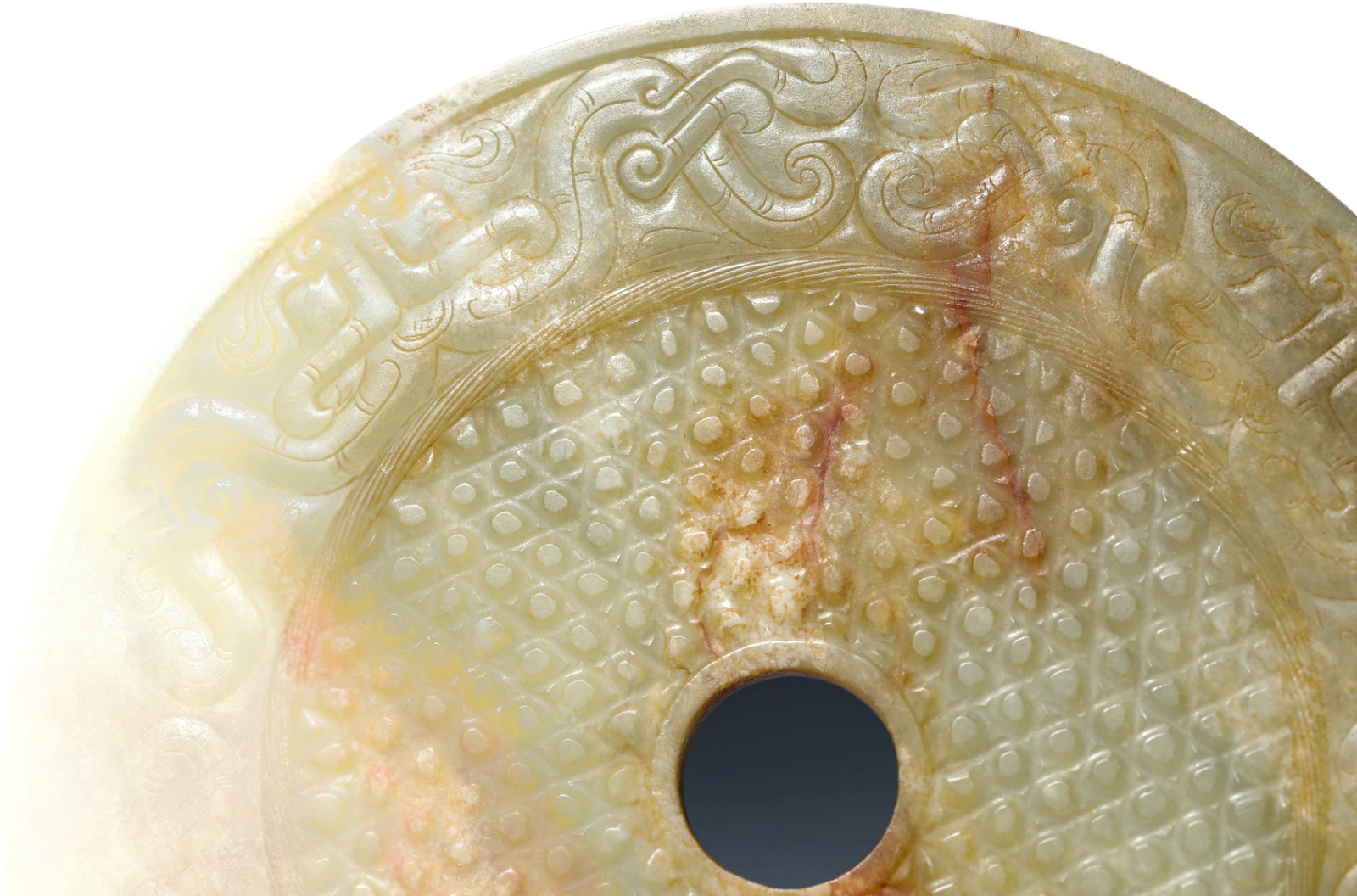 Pair of carved jade phoenix ornaments